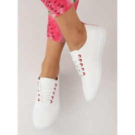 Baskets femme blanches et rouges B111-17 BLANC / ROUGE 1 Baskets femme blanches et rouges B111-17 BLANC / ROUGE 1