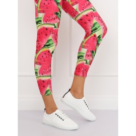 Baskets femme noires et blanches B111-17 BLANC / NOIR 1