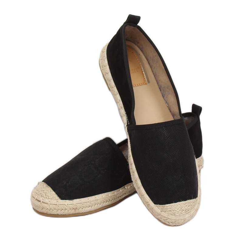 Espadrilles noires pour femmes A629-ESP-1 Noir le noir 1