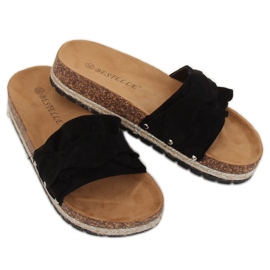 Chaussons espadrilles noires BJS-002 Noir 2
