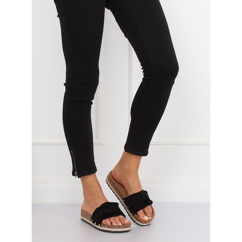 Chaussons espadrilles noires BJS-002 Noir le noir 1