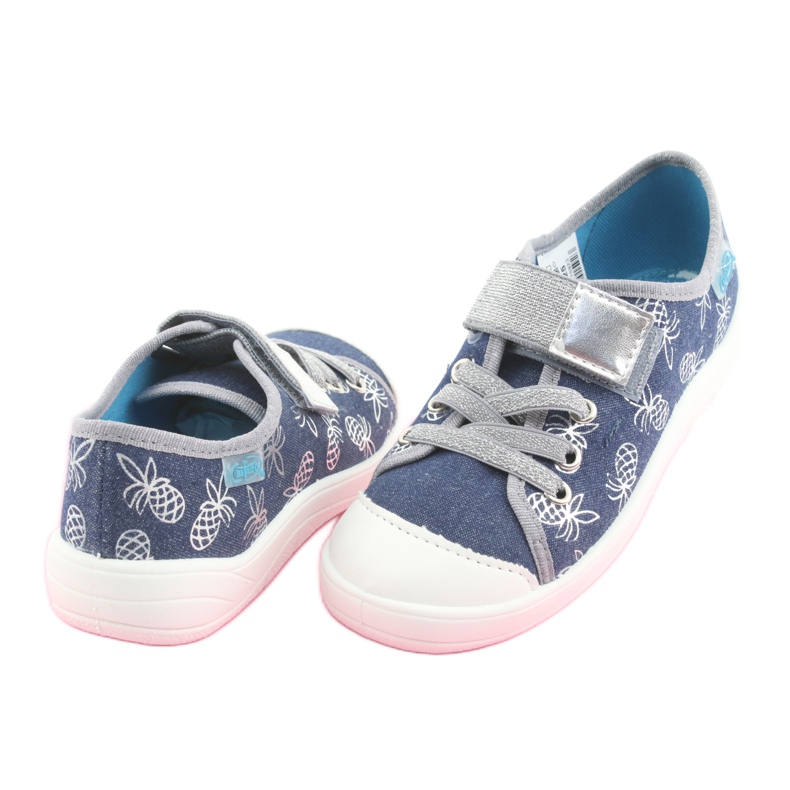 Chaussures pour enfants Befado 251Y125 gris bleu marin 4