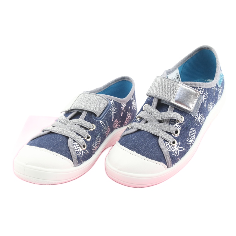 Chaussures pour enfants Befado 251Y125 gris bleu marin 3