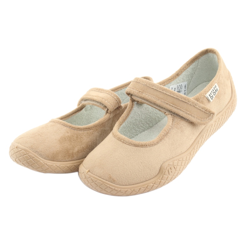 Dr.Rorto Befado Women's Ballerinas Pu- Young 197D004 BEIGE Velcro Silber Insert 3