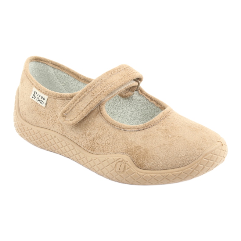 Dr.Rorto Befado Women's Ballerinas Pu- Young 197D004 BEIGE Velcro Silber Insert 1