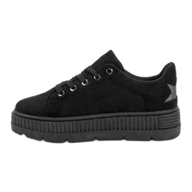 SHELOVET Creepers en daim le noir 3