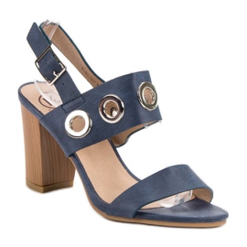 Kylie Sandales à talons bleus 1