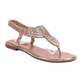 Nio Nio Sandales à enfiler avec zircone cubique rose 2
