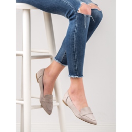 Super Me Ballerine En Daim En Spitz gris 3