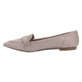 Super Me Ballerine En Daim En Spitz gris 1
