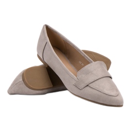 Super Me Ballerine En Daim En Spitz gris 2