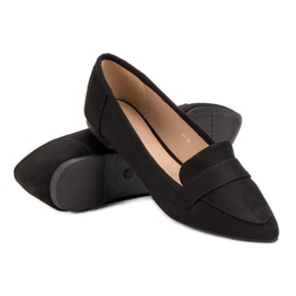 Super Me Ballerine En Daim En Spitz le noir 3