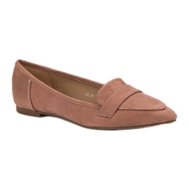 Super Me Ballerine En Daim En Spitz rose 3