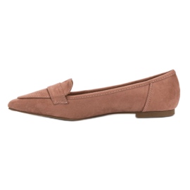 Super Me Ballerine En Daim En Spitz rose 4