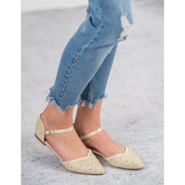 Primavera Ballerines Fixées Avec Oxyde De Zirconium jaune 3