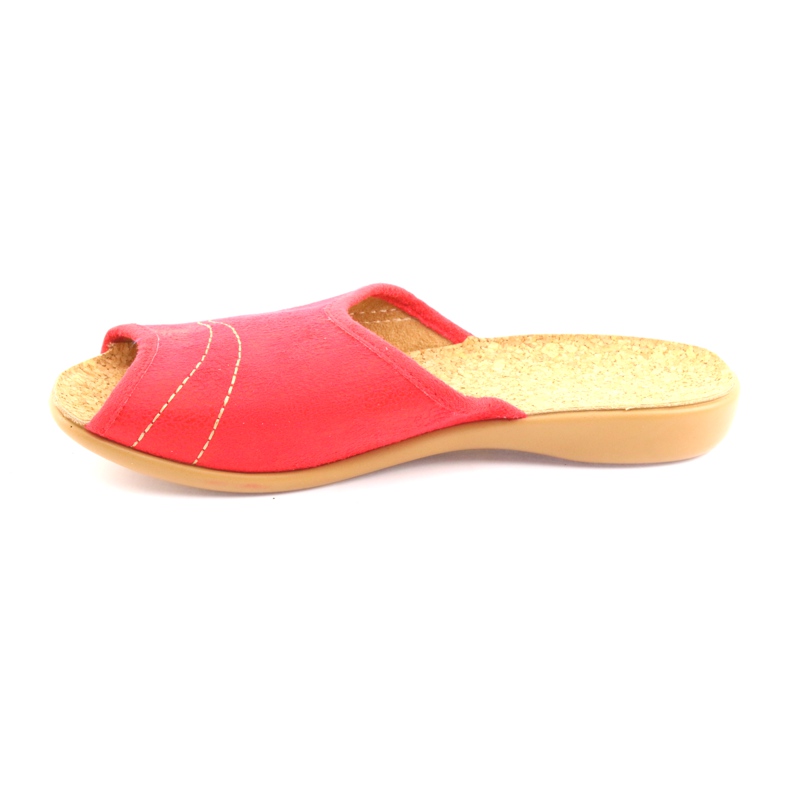 Befado chaussures pour femmes pantoufles 254d008 pantoufles rouge 2