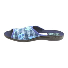 Chaussons pour femmes à fleurs Adanex 23863 bleu marin bleu vert 2