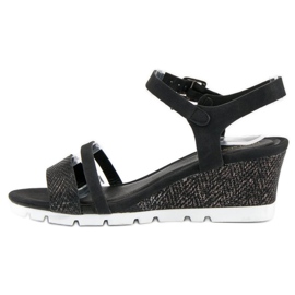 Ideal Shoes Sandales compensées noires le noir 2