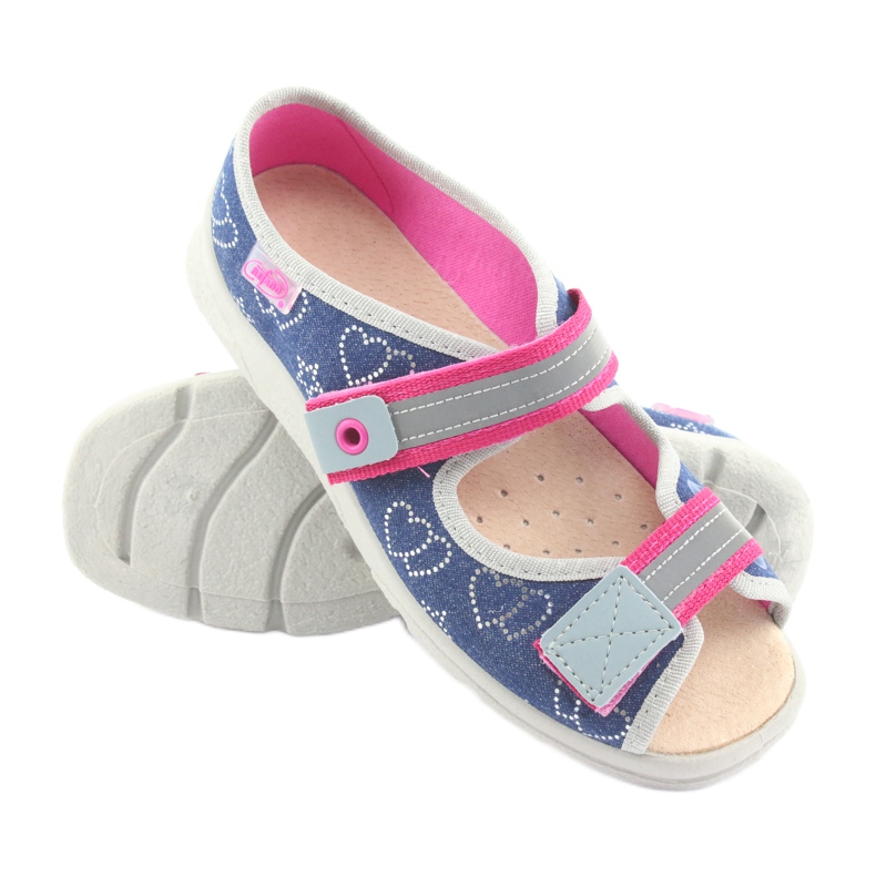 Chaussures pour enfants Befado 869Y134 gris rose bleu marine 3