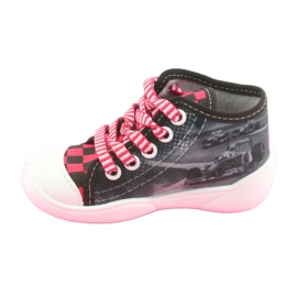 Chaussures enfant Befado 218P050 le noir gris rouge 2