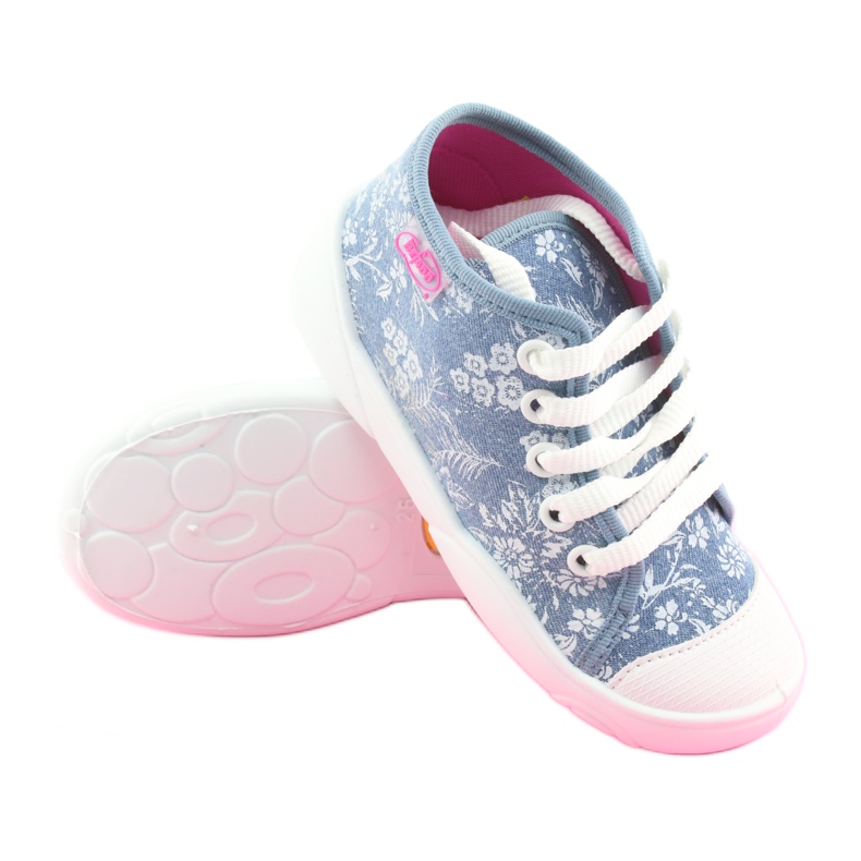 Chaussures enfant Befado 218P056 blanc bleu 3