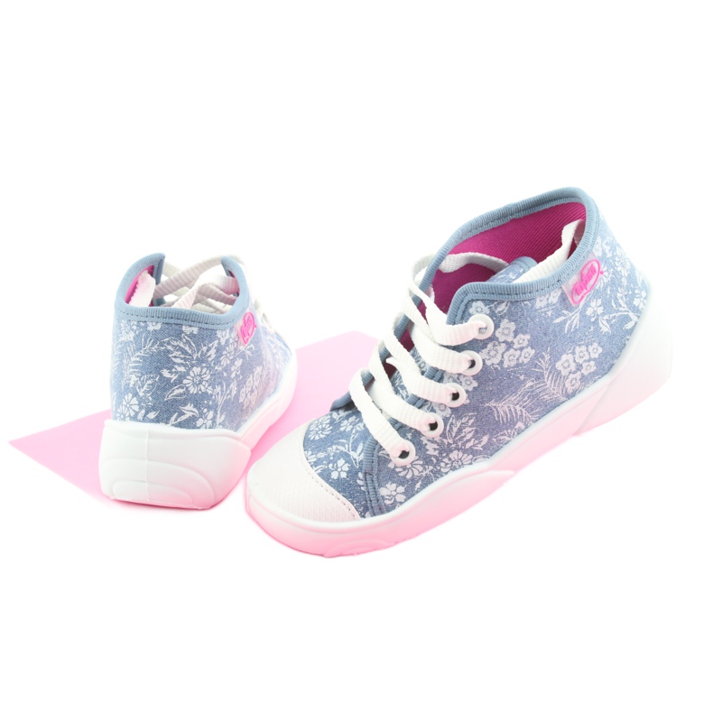Chaussures enfant Befado 218P056 blanc bleu 4