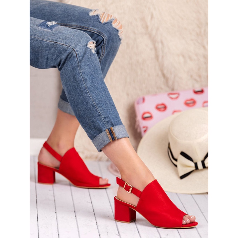 Super Mode Sandales construites sur un bar rouge 2