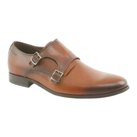 Tur Monki - Chaussures habillées en cuir avec boucle marron brun 1