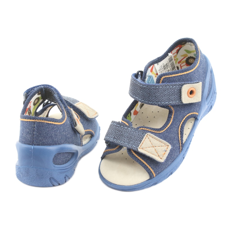 Befado chaussures pour enfants pu 065P126 brun bleu marin 4