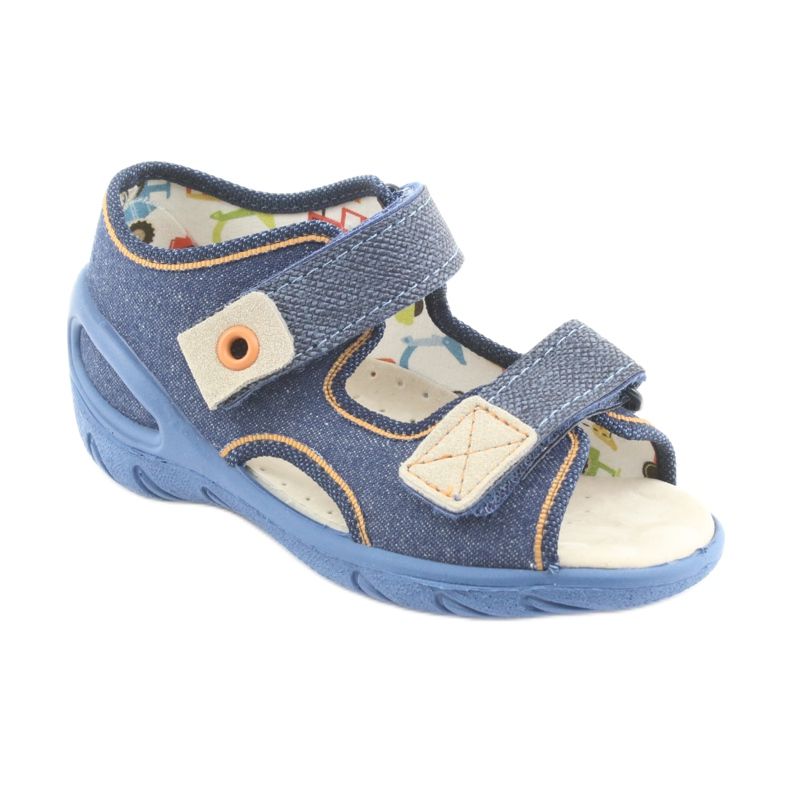 Befado chaussures pour enfants pu 065P126 brun bleu marine 1