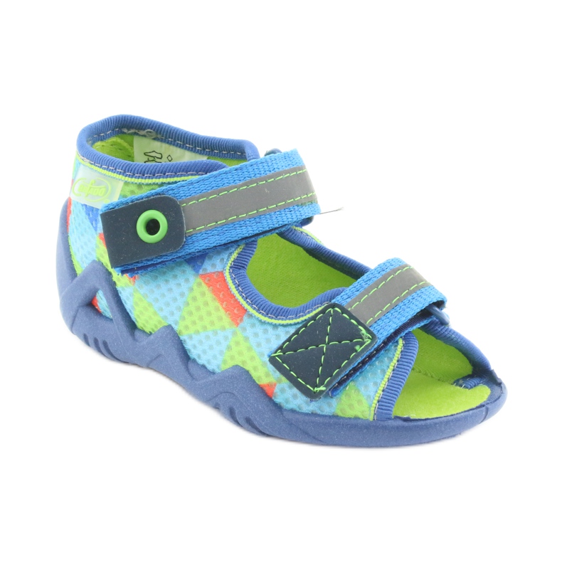 Chaussons bleus et verts Befado 250P059 orange 1