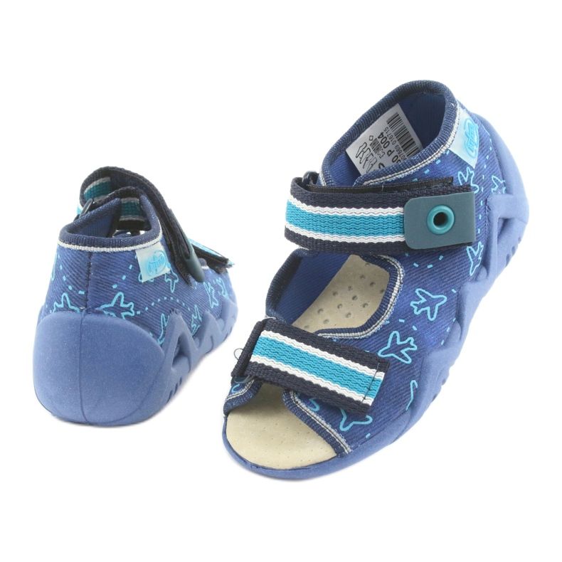Chaussures enfant Befado 350P004 bleu marine bleu vert 4