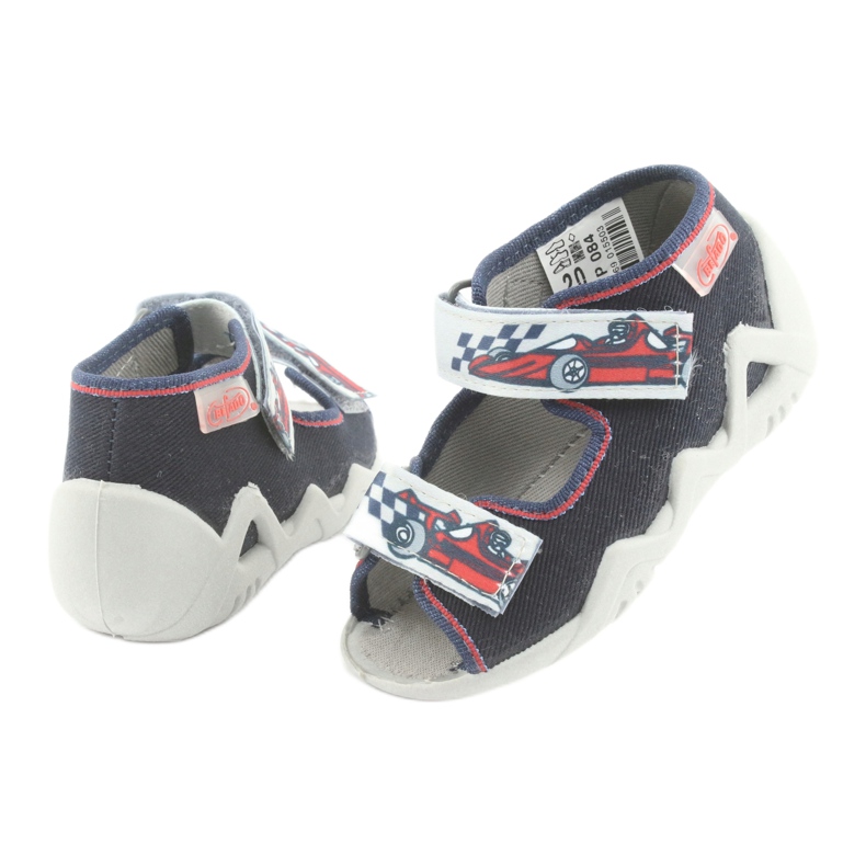 Bleus de Befado Children's 250p084 bleu marine / rouge avec une voiture gris 4