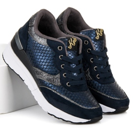 Kylie Chaussures bleu marine à motif 1 Kylie Chaussures bleu marine à motif 1