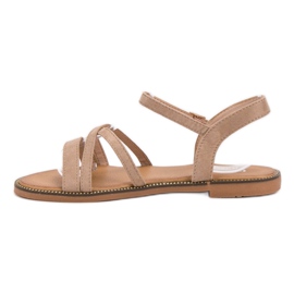 Ch. Creation Sandales en daim brun 1