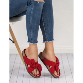 Cm Paris Pantoufles de Suèdes rouge 2 Cm Paris Pantoufles de Suèdes rouge 2