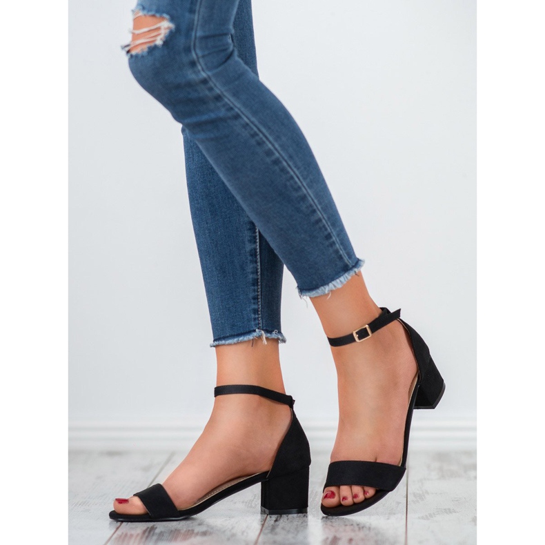 SHELOVET Sandales noires classiques le noir 2