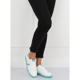 Baskets femme blanches et vertes 2B9XX923 BLANC / VERT 2