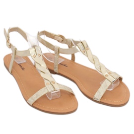 Sandales dorées pour femmes S060071 Or d'or 1
