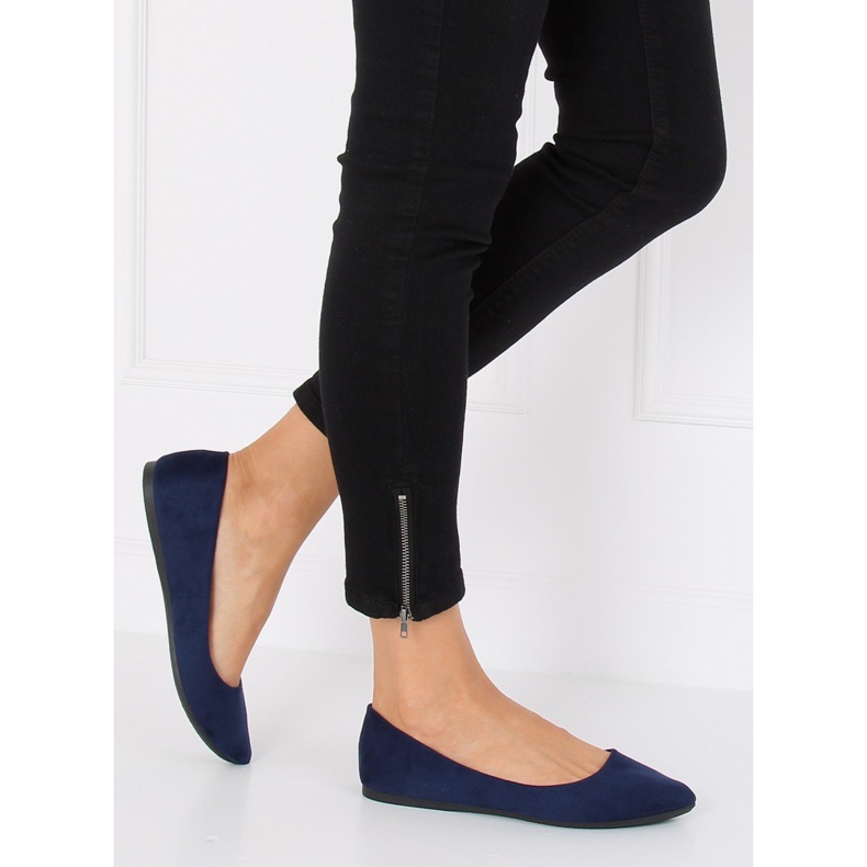 Ballerines amande bleu marine bouts WD39P Navy 1