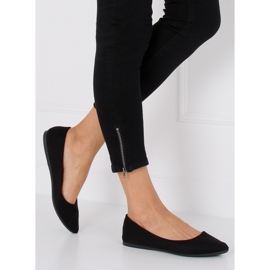 Ballerines amande noir orteils WD39P Noir le noir 5