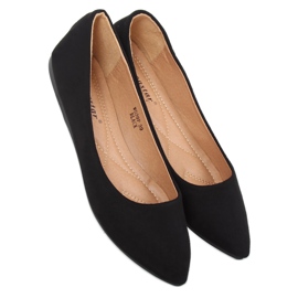 Ballerines amande noir orteils WD39P Noir le noir 3