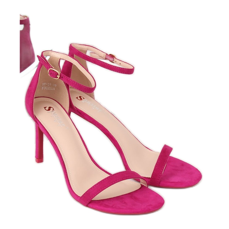 Sandales fuchsia sur talon haut NF-31P Fuchsia rose 1