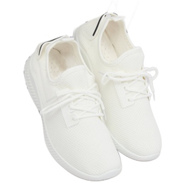 Chaussures de sport blanches 7762-Y Blanc 1