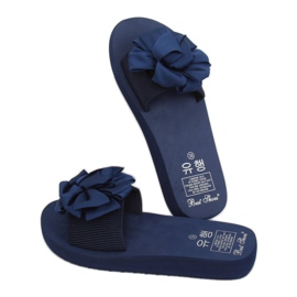 Bleu marine FX-2A080 Semelles en mousse bleue 1
