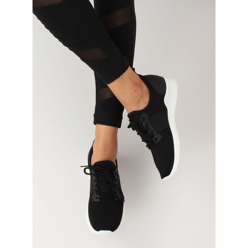 Noir 7771-Y Chaussures de sport noires 1