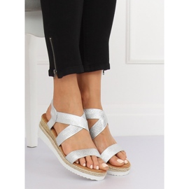 Sandales argentées pour femmes S81 Argent gris 2