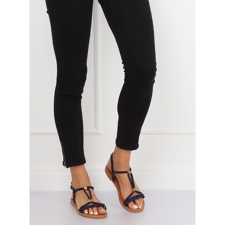 Sandales bleu marine pour femme L520 Bleu 2