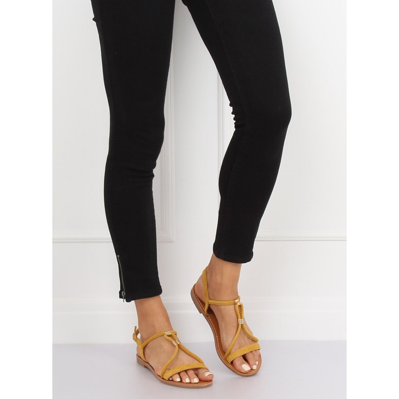 Sandales pour femmes jaunes L520 Jaune 2