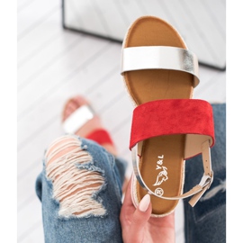 SHELOVET Sandales confortables rouge 2